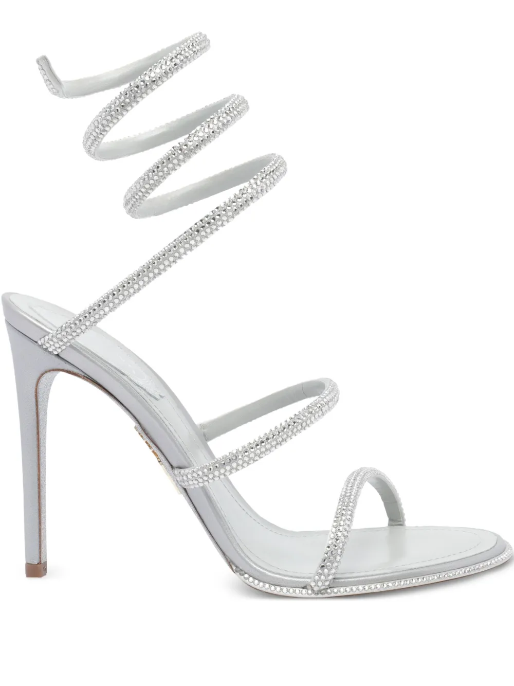 René Caovilla 105 mm Cleo sandalen met hak Zilver