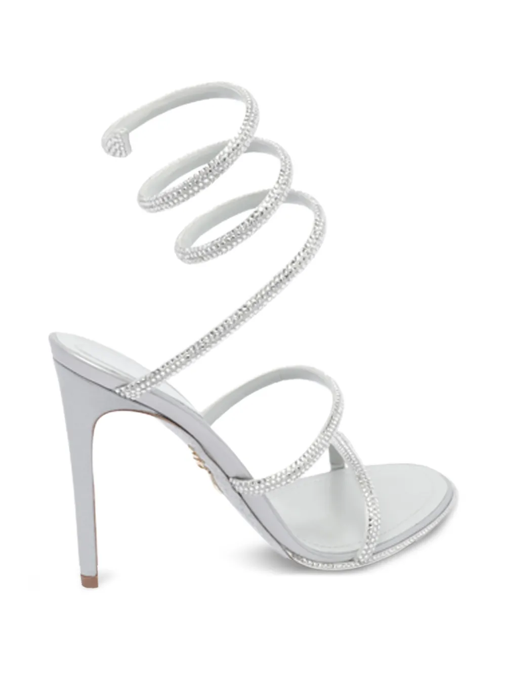 René Caovilla 105 mm Cleo sandalen met hak Zilver