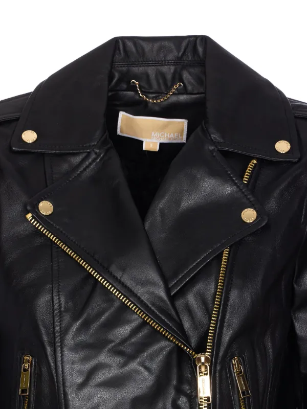 Michael Michael Kors zip-pocket Leather Jacket | Black