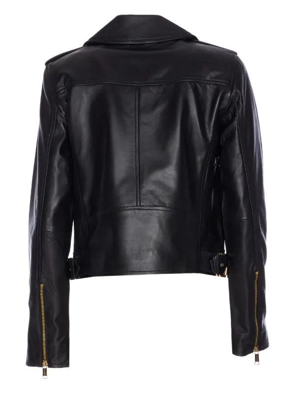 MICHAEL MICHAEL KORS ブラックライダースジャケット XS Leather Moto Jacket in BLACK - Sale | Michael Kors [US]