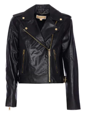 Patrizia Pepe Long Sleeve Biker Jacket | Black | FARFETCH