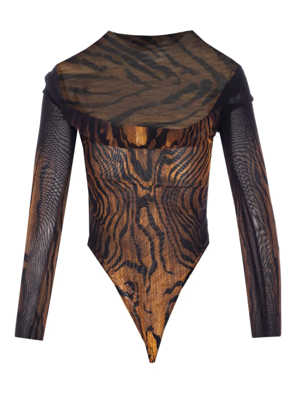 Jean Paul Gaultier tiger-print mesh bodysuit | T-shirts & Jerseys | Image 2