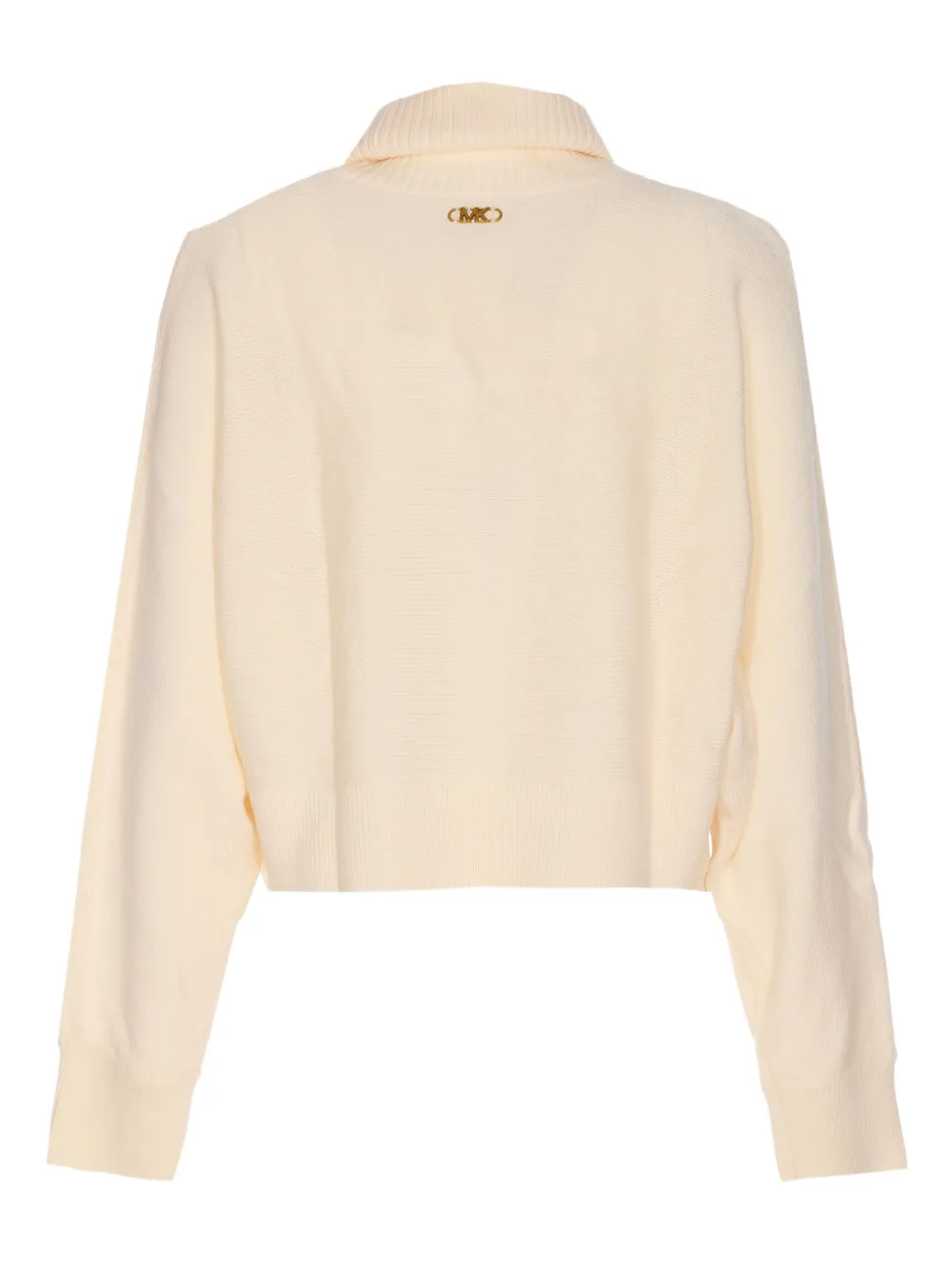 Michael Kors Trui met logoplakkaat en hoge hals Beige