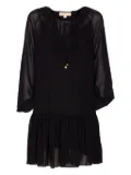 Michael Michael Kors lace-trimmed ruffled dress - Black