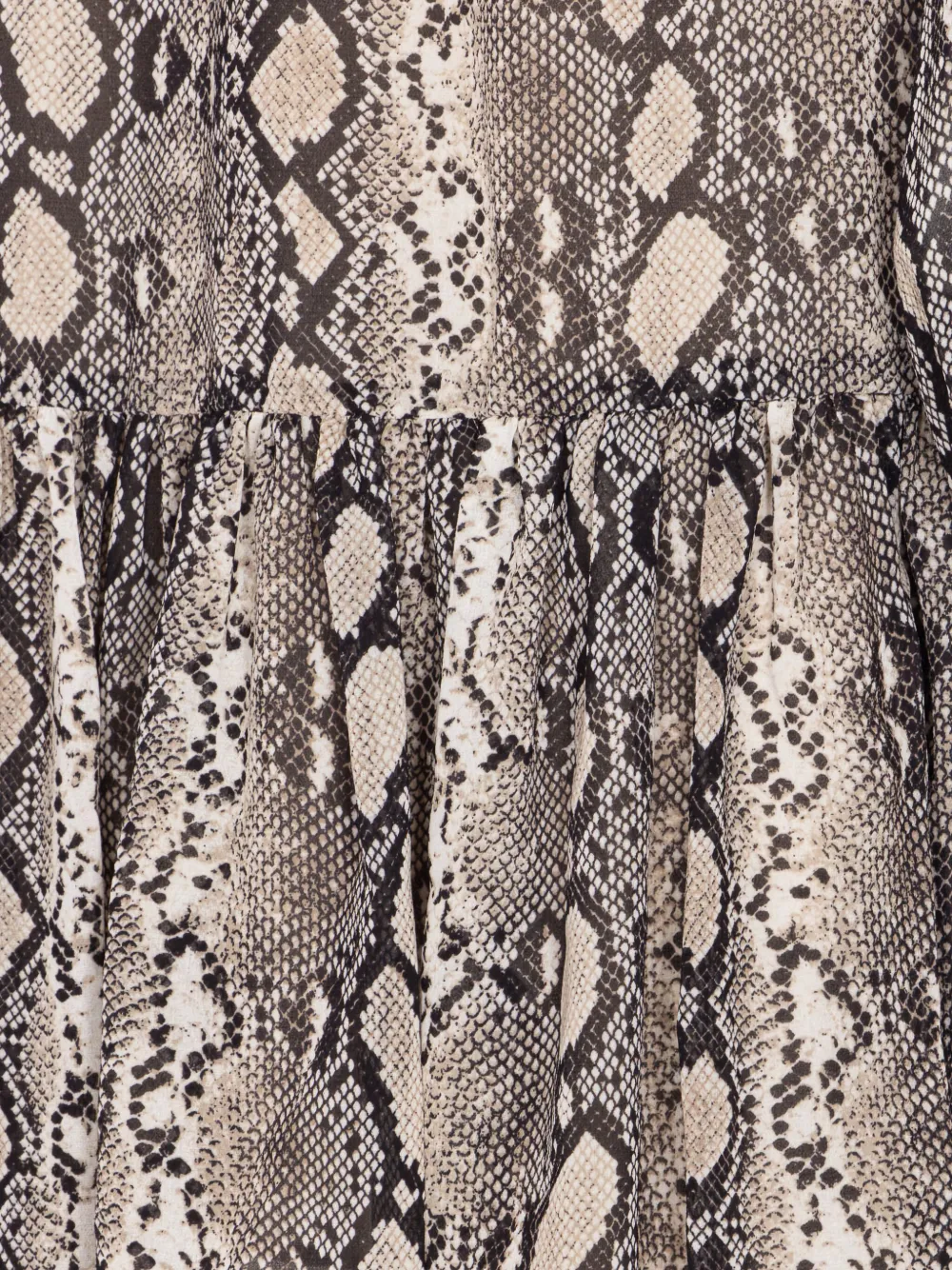 Michael Kors Jurk met slangenprint en ruches Grijs