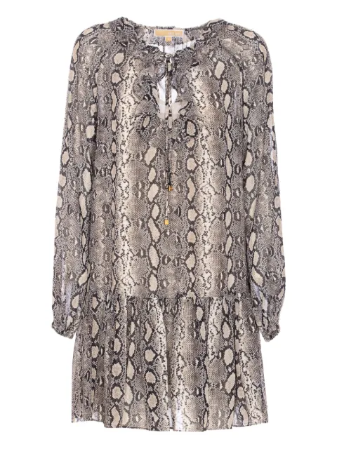 Michael Michael Kors snake-print ruffled dress
