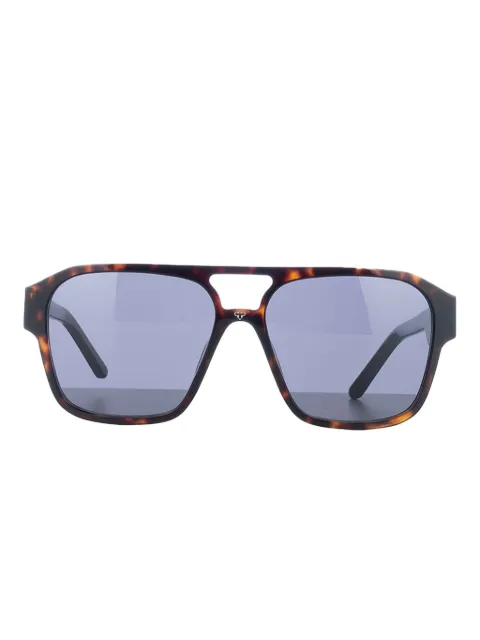 FACE HIDE tortoiseshell double-bridge sunglasses