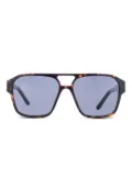FACE HIDE tortoiseshell double-bridge sunglasses - Brown