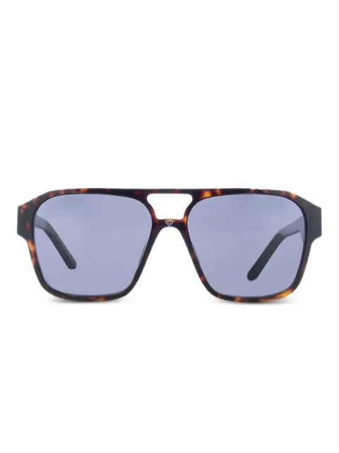 FACE HIDE tortoiseshell double-bridge sunglasses