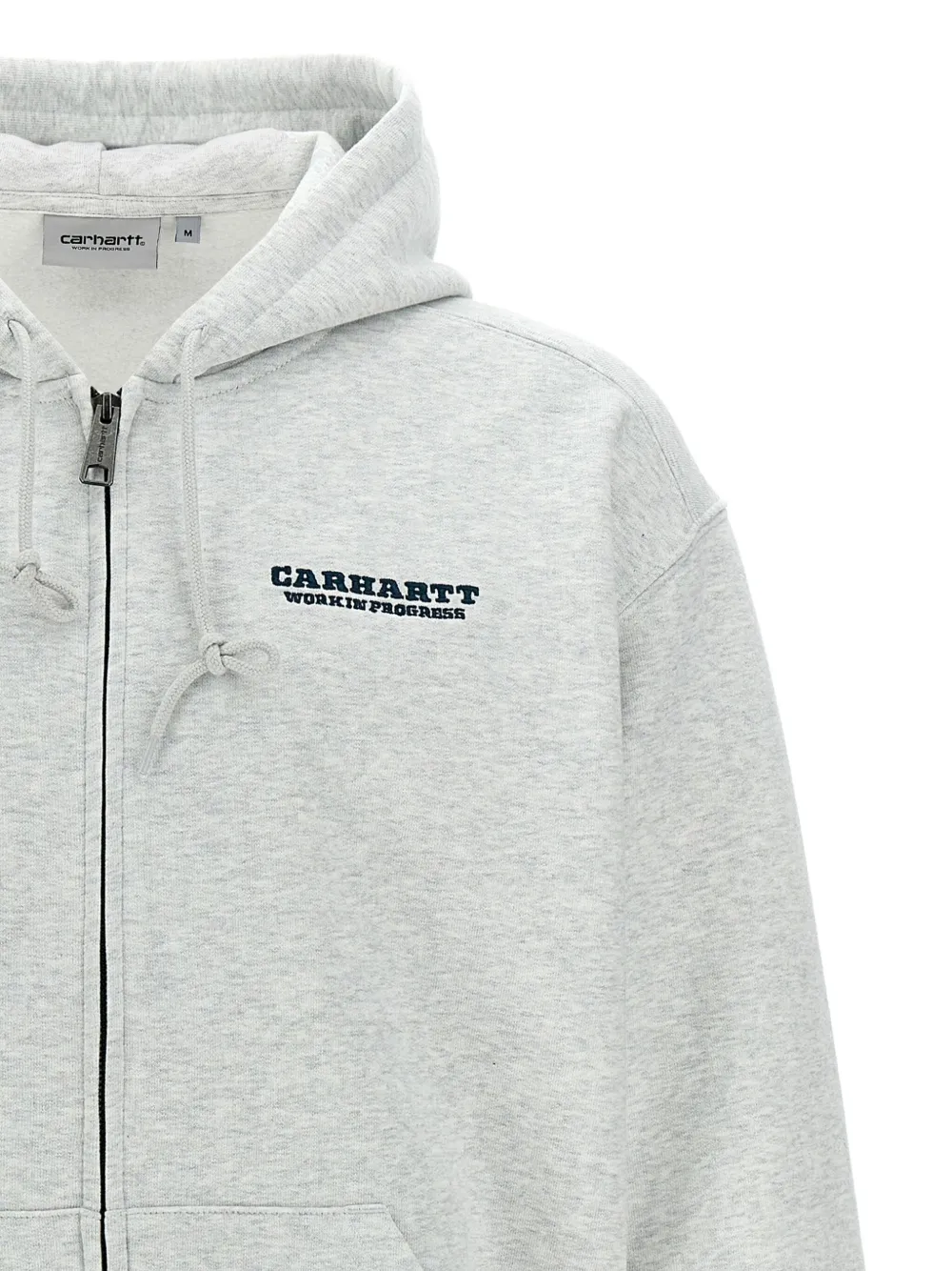 Carhartt WIP Runaway embroidered-logo zip-up hooded jacket Grijs