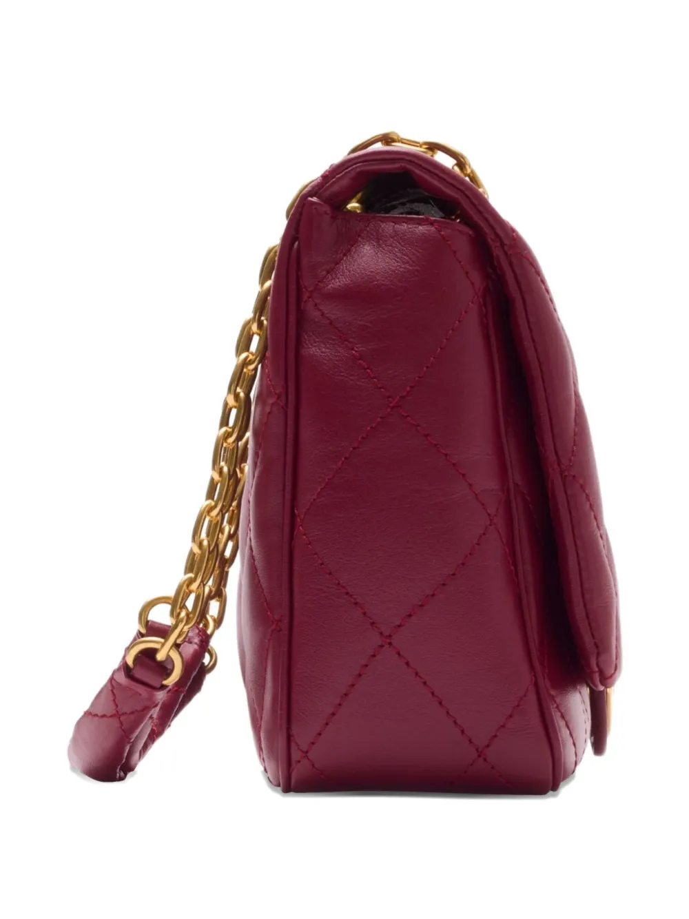 Burberry Strand medium gewatteerde schoudertas met kettinghengsel Rood