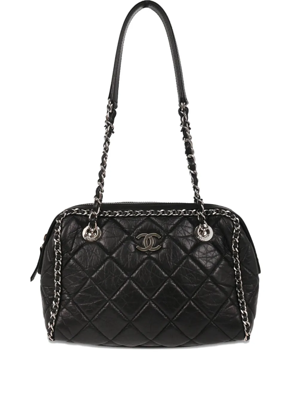 CHANEL Pre-Owned 2020 ラグジュアリーライン ショルダーバッグ - ブラック CHANEL Pre-Owned 2020 ラグジュアリーライン ショルダーバッグ - ブラック