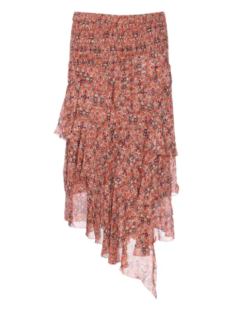 MARANT ÉTOILE falda midi estampada con volantes