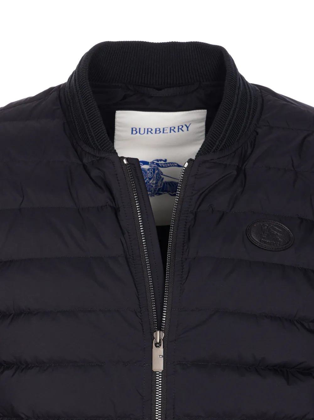 Burberry Donsjack met logopatch Zwart
