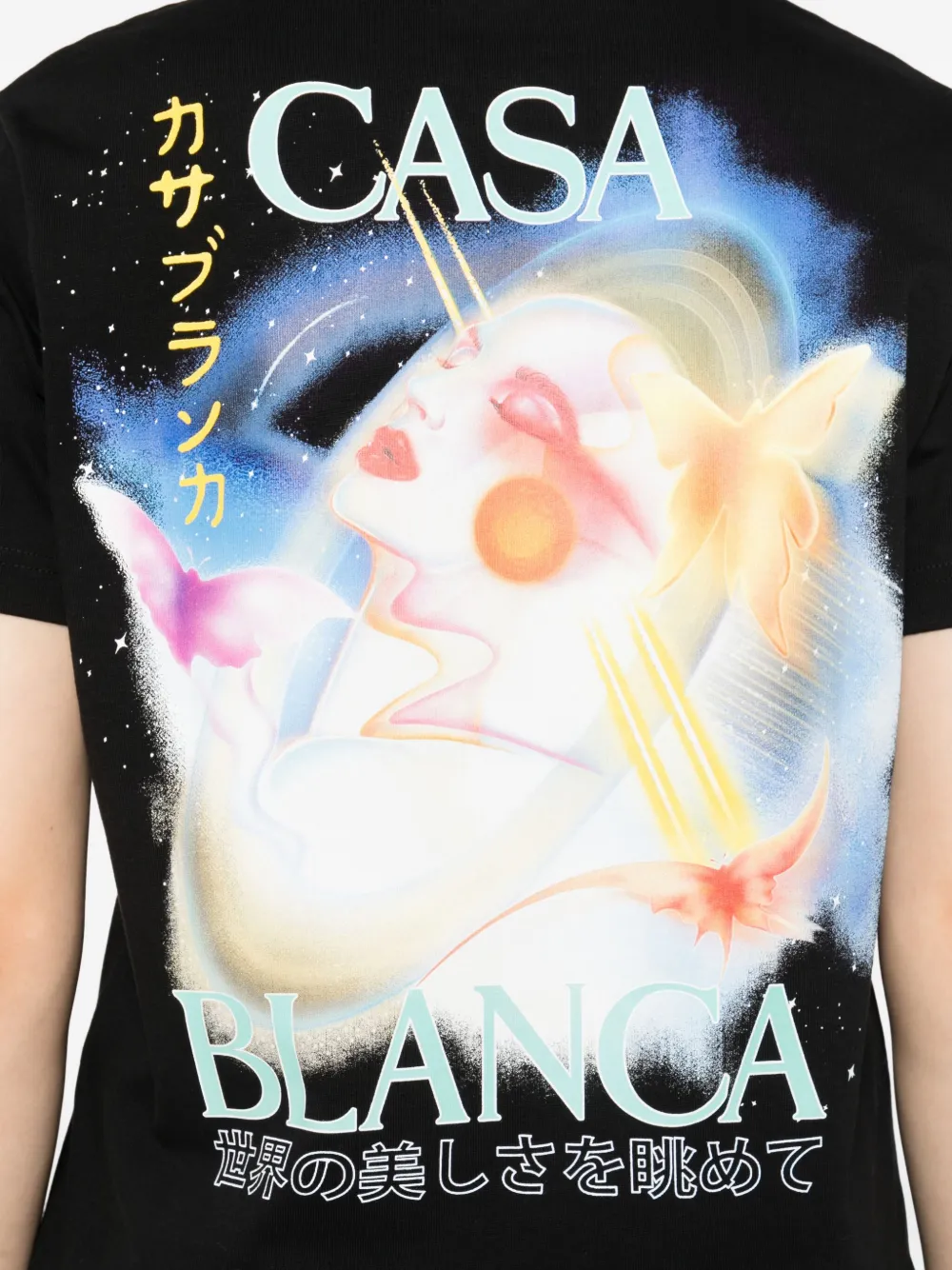 Casablanca T-shirt met logoprint Zwart