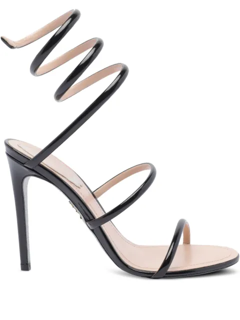 René Caovilla Cleo spiral-wrap patent-leather sandals