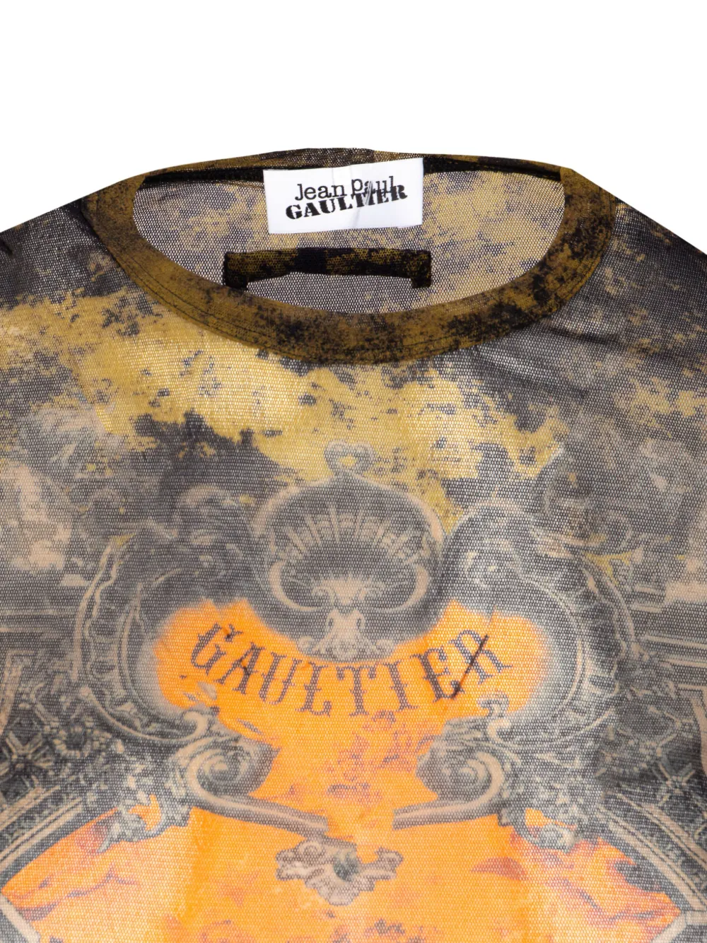 Jean Paul Gaultier Mini-jurk met print Grijs