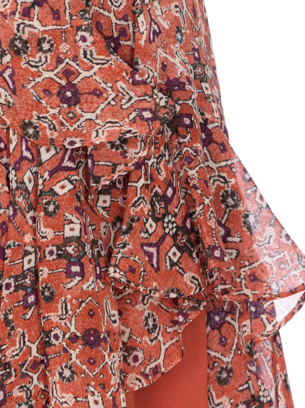 MARANT ÉTOILE Mini-rok met ruches en patroon Oranje