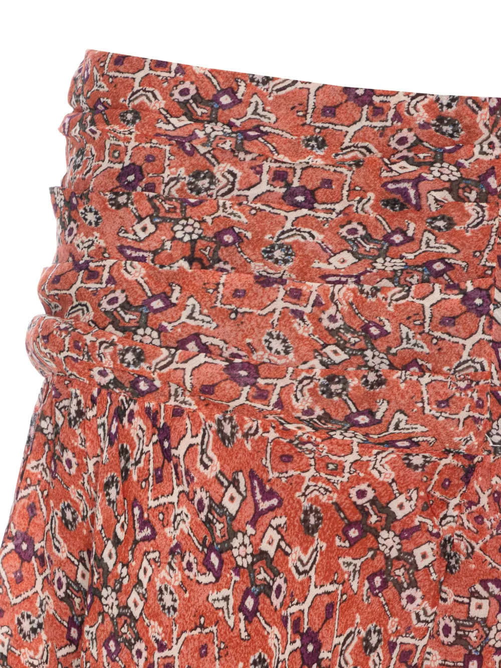 MARANT ÉTOILE Mini-rok met ruches en patroon Oranje