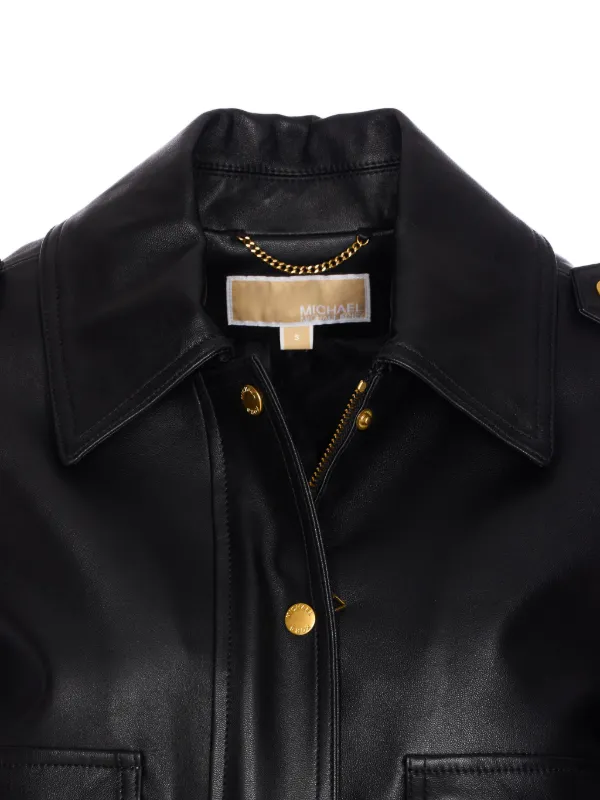 Michael Michael Kors flap-pocket Leather Jacket | Black | FARFETCH