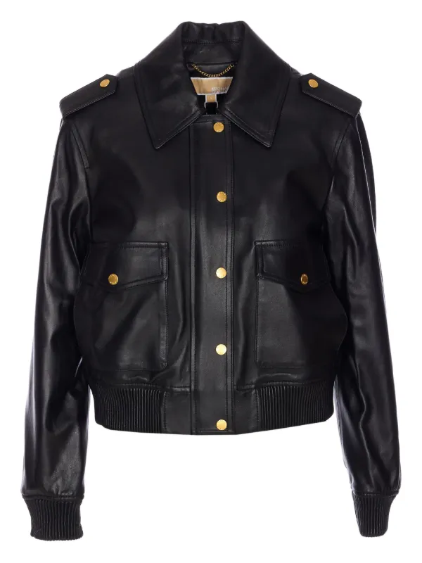 Michael Korsレザーライダースジャケット ブラック 中古・古着通販】MICHAEL KORS (マイケルコース) ラムレザー