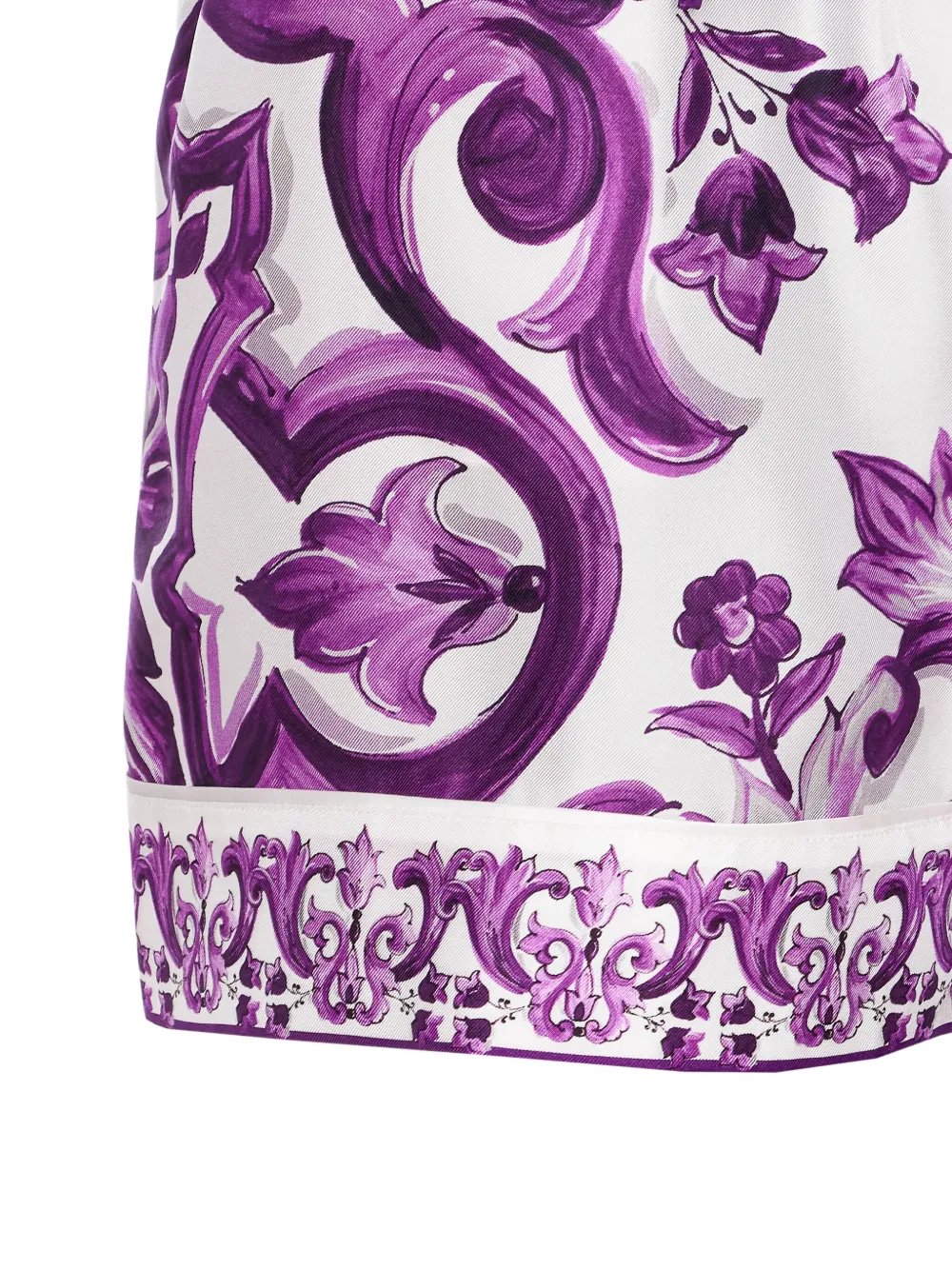 Dolce & Gabbana Majolica-print elasticated-waist shorts Paars
