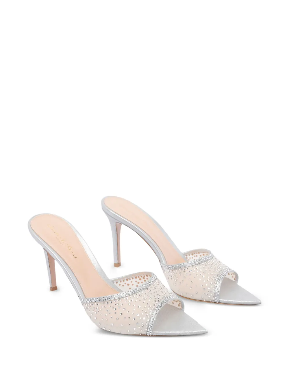 Gianvito Rossi 85mm crystal-embellished heeled mules | Heeled Mules | Image 2