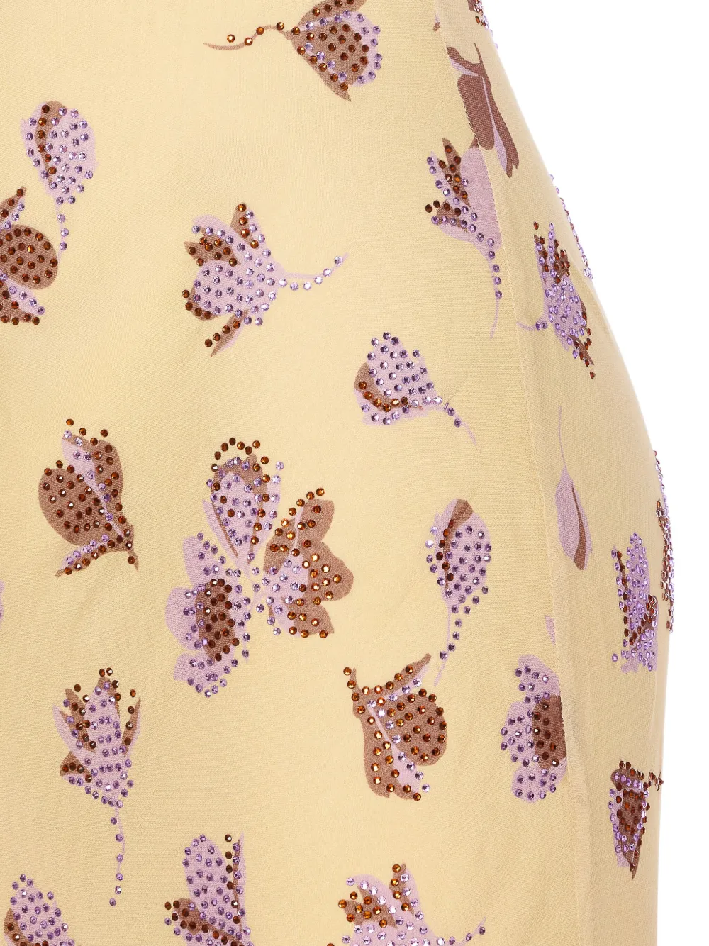 Self-Portrait floral-print rhinestone maxi dress Geel