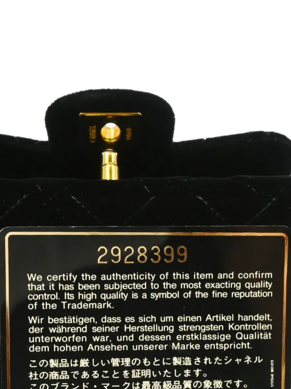 CHANEL Pre-Owned 1992 Mini Square Velvet Handbag Black FARFETCH PH