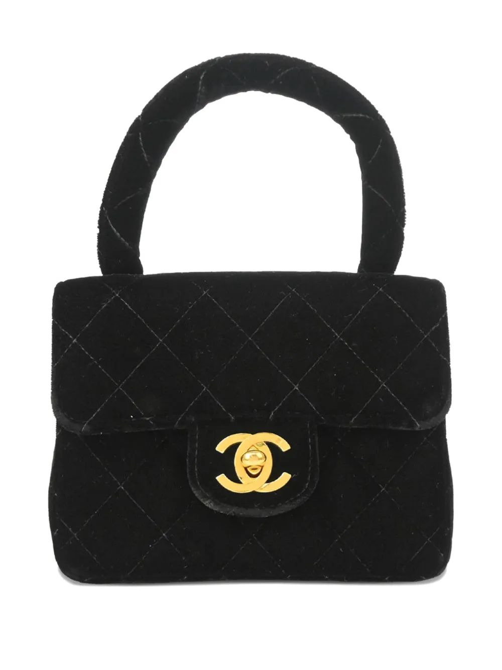 CHANEL Pre-Owned 1992 ミニ スクエア ハンドバッグ - ブラック CHANEL Pre-Owned 1992 ミニ スクエア ハンドバッグ - ブラック
