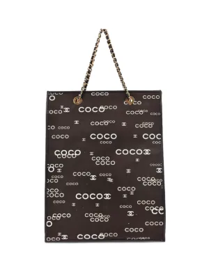 CHANEL Pre-Owned 2002 ココプリント ダブルフラップ ショルダーバッグ