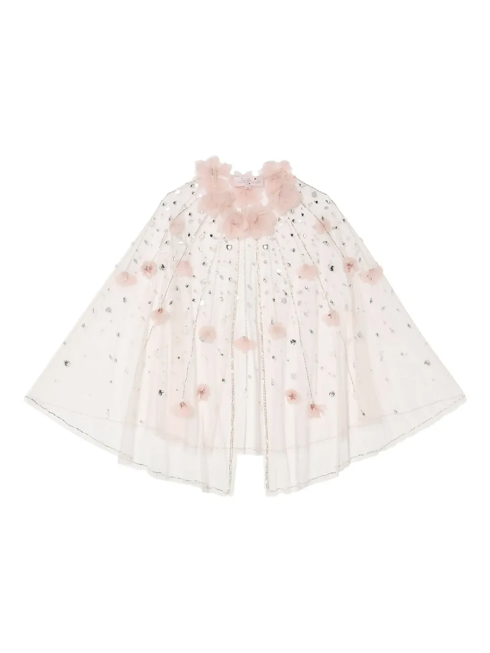 Tutu Du Monde Amira flower-embellished sequin cape Roze