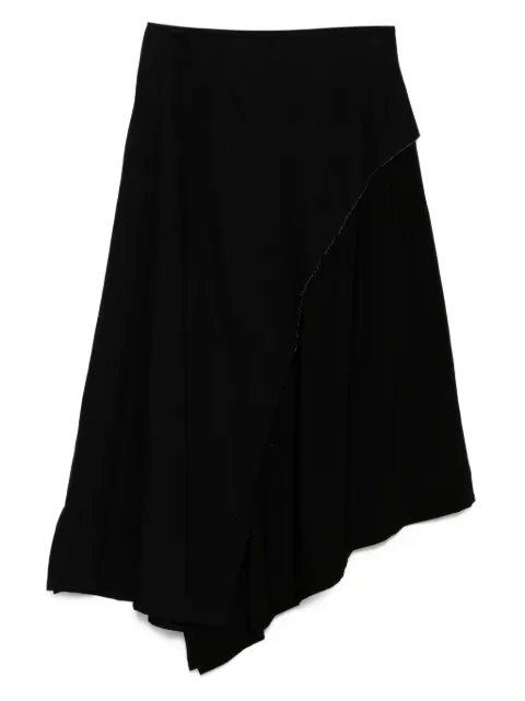 Y's denim panel flare skirt