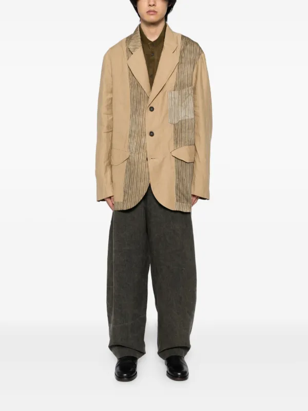 Ziggy Chen ストライプ ジャケット | ブラウン | FARFETCH JP
