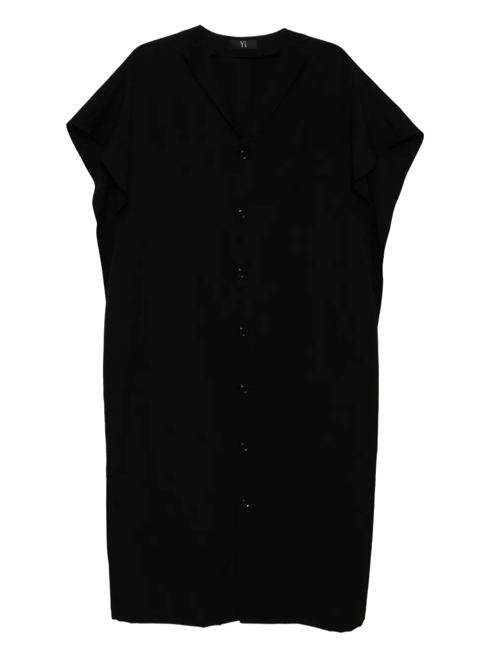 Y's Blousejurk van crêpe de chine Zwart