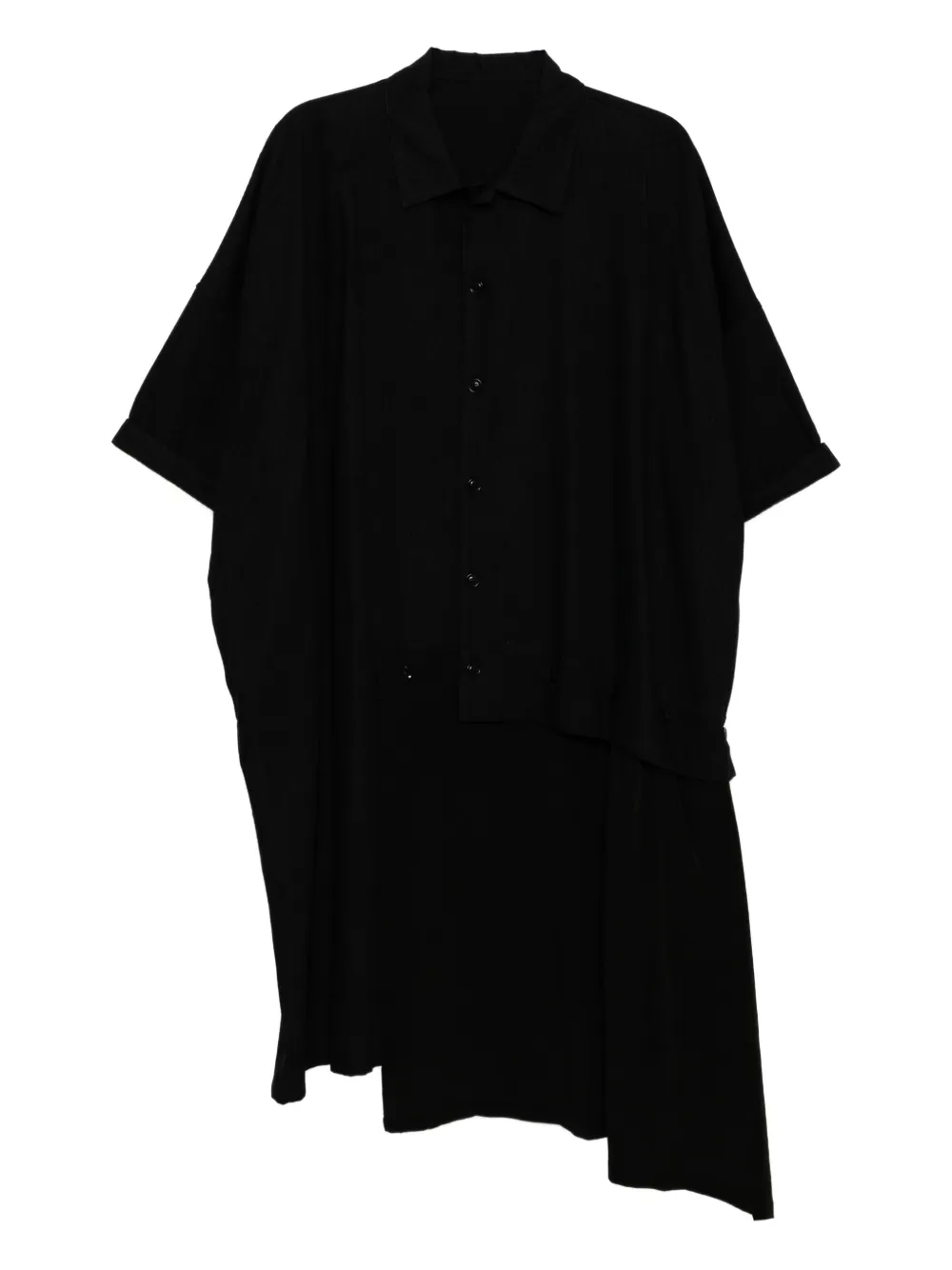 Y's Crêpe de chine maxi-jurk Zwart