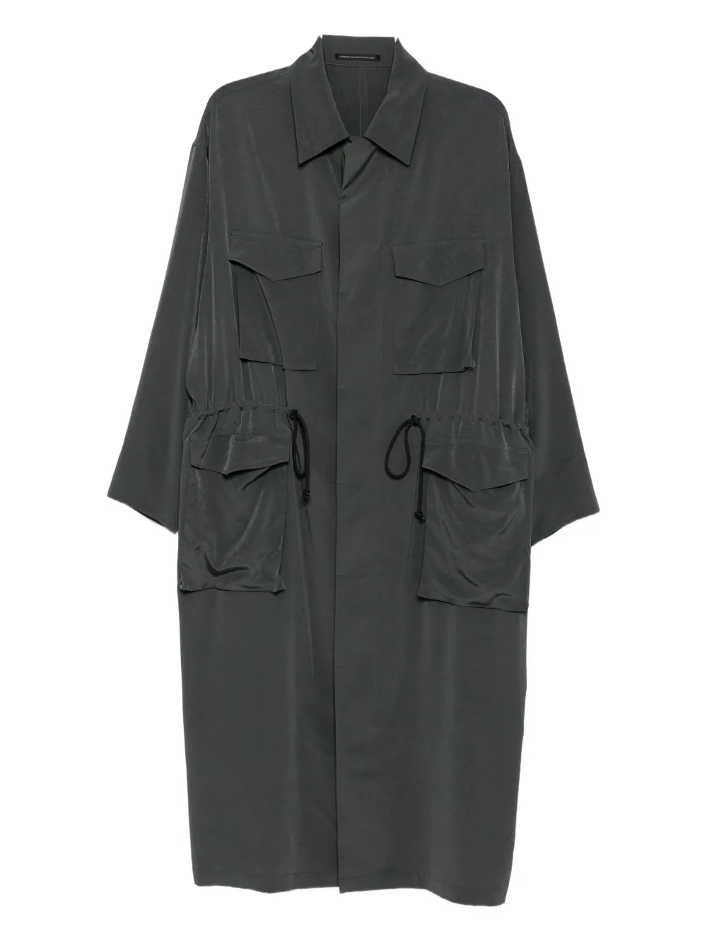 Y's Crepe de Chine long dress - Verde