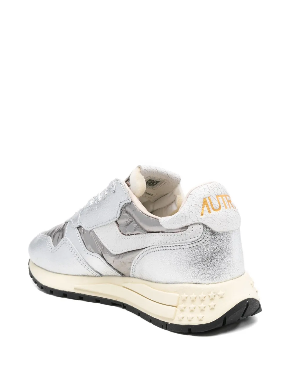 Autry Reelwind metallic leather sneakers Silver