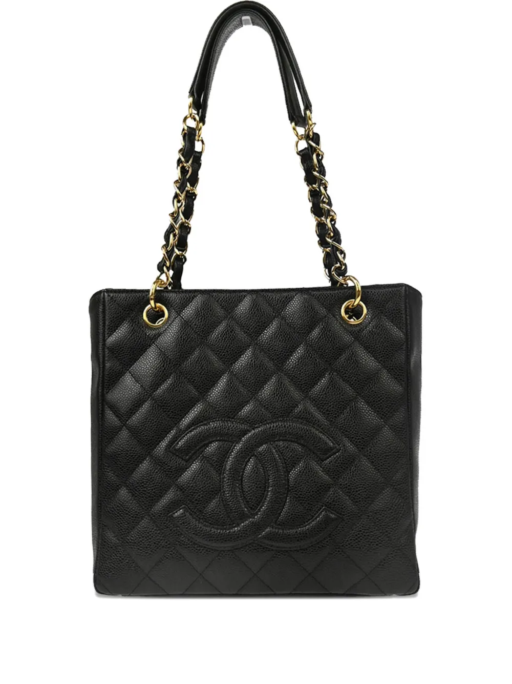 CHANEL Pre-Owned 2003 ショッピング PST ハンドバッグ S - ブラック CHANEL Pre-Owned 2003 ショッピング PST ハンドバッグ S - ブラック