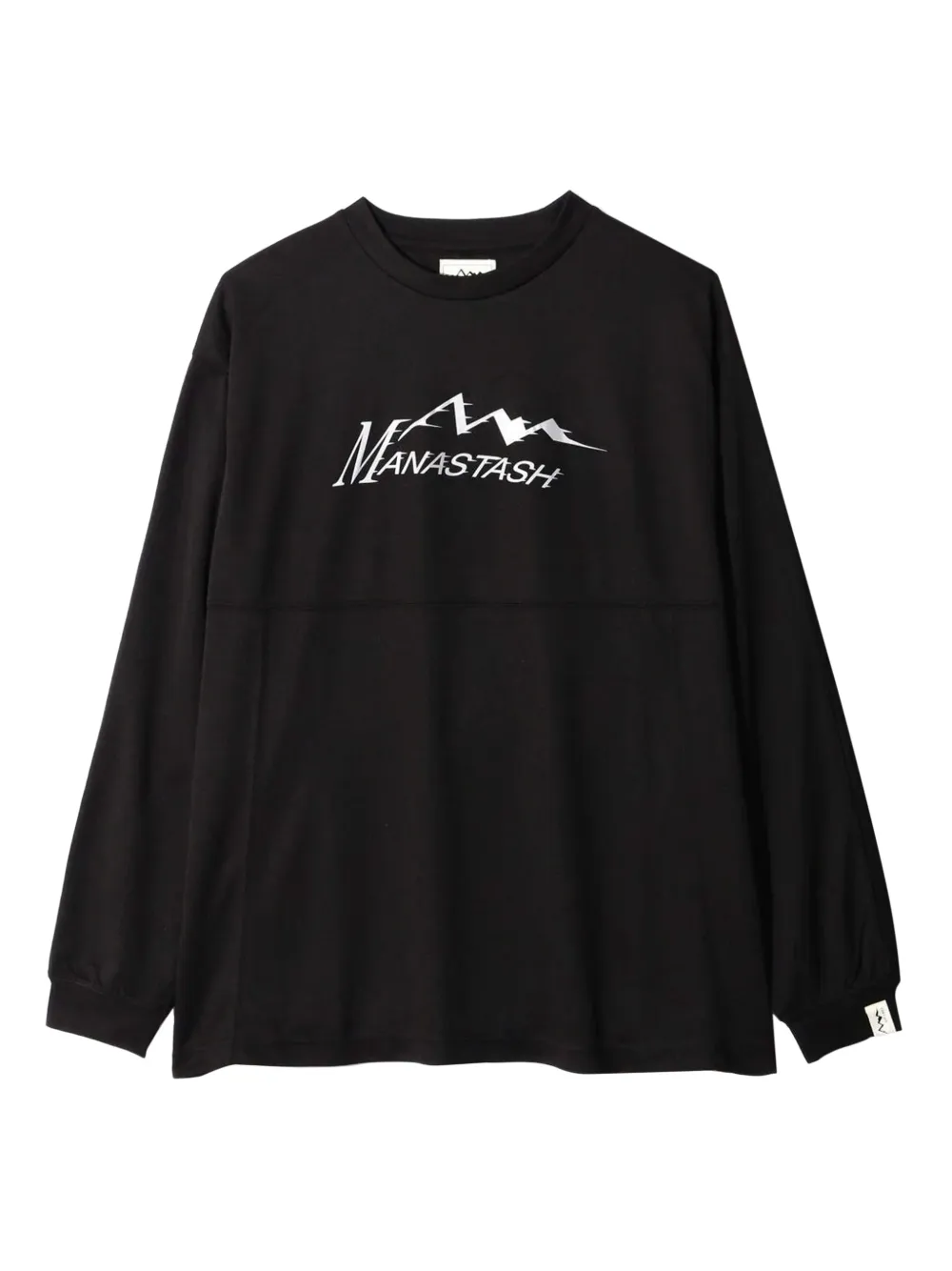 MANASTASH logo印花长袖T恤 | 黑色 | Image 1