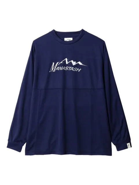 MANASTASH logo印花长袖T恤