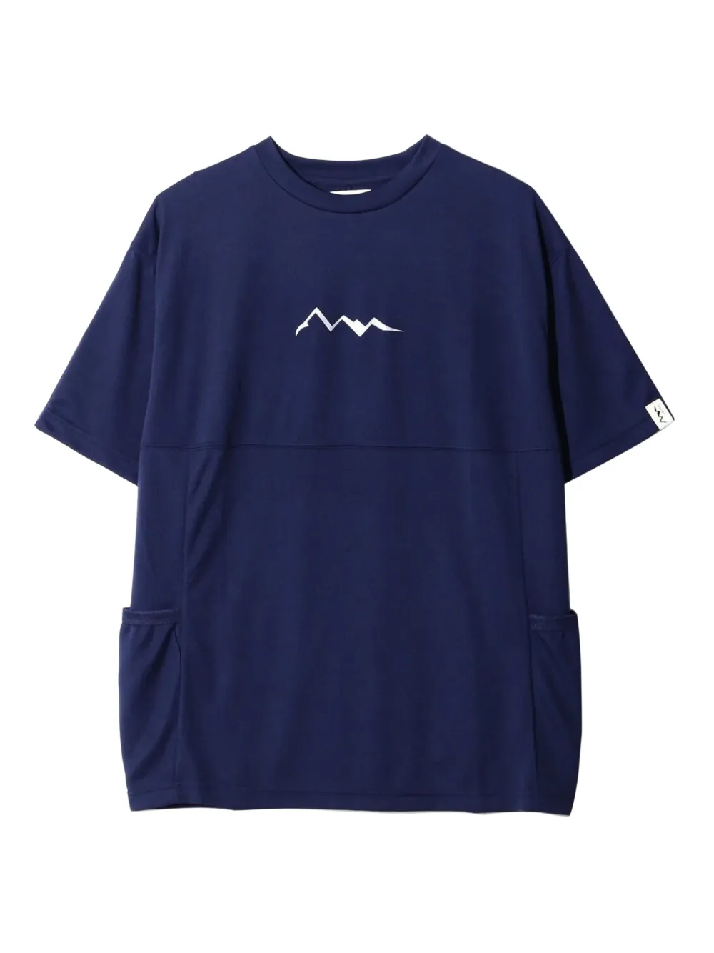 MANASTASH logo刺绣口袋T恤 | 蓝色 | Image 1