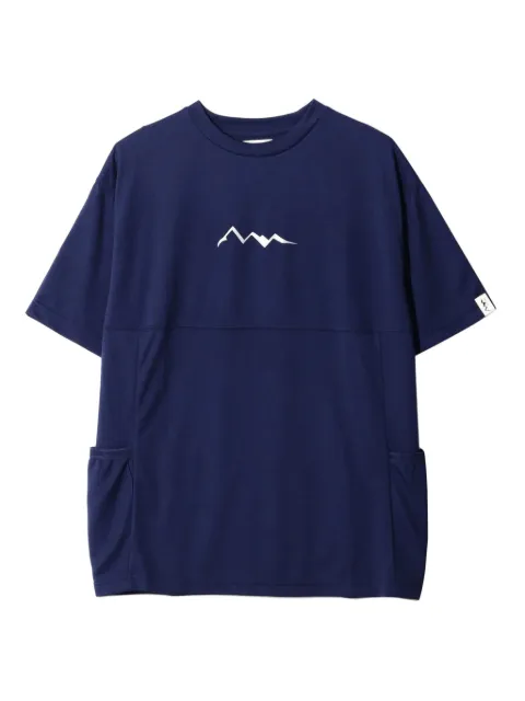 MANASTASH logo刺绣口袋T恤