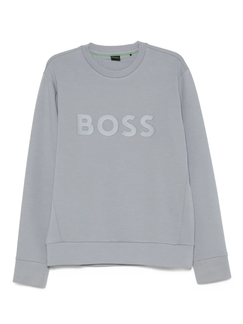 BOSS Sweater verfraaid met logo Grijs