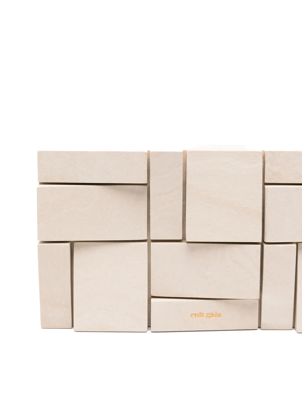 Cult Gaia Galleria clutch met geometrisch blok Beige