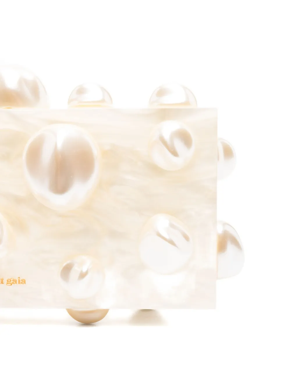 Cult Gaia Orbs clutch verfraaid met parels Beige