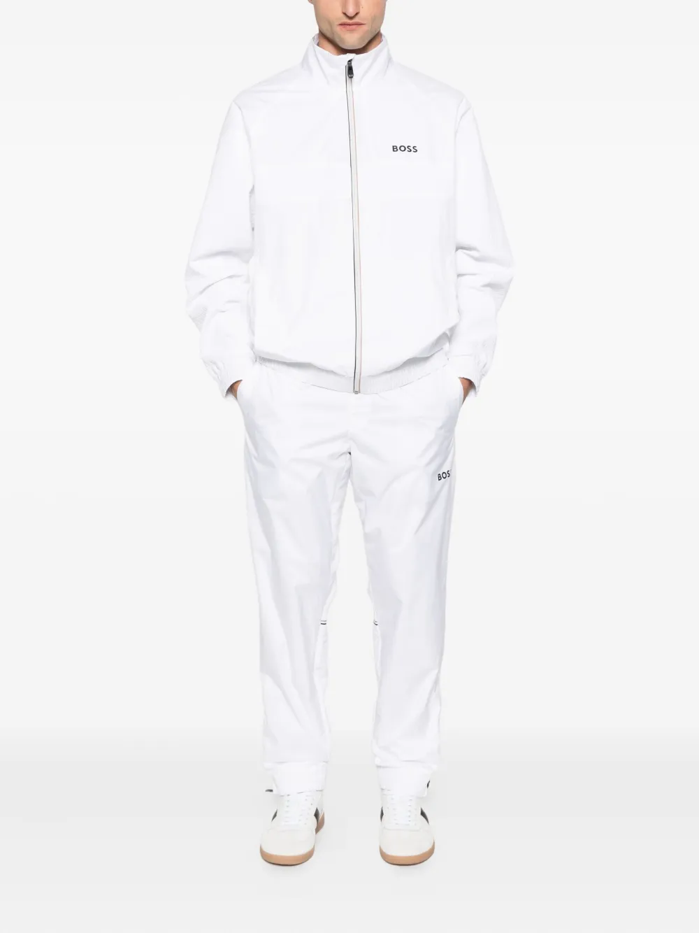 BOSS water-repellent tracksuit Wit