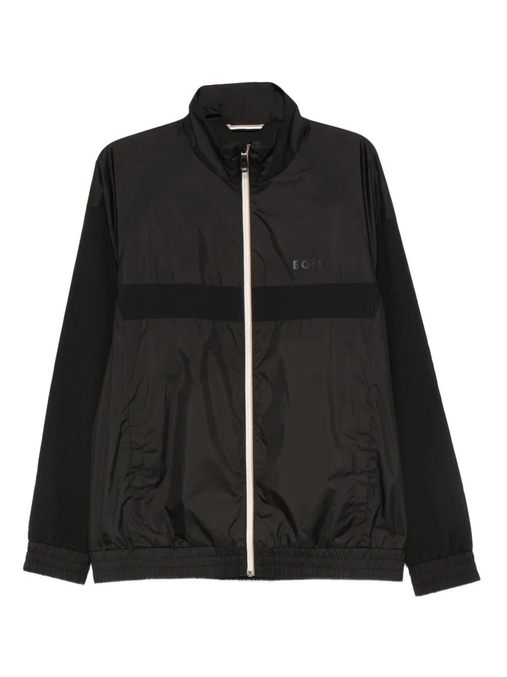 BOSS panelled zip-fastening trousers | Black | Image 1