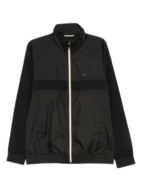BOSS panelled zip-fastening trousers
