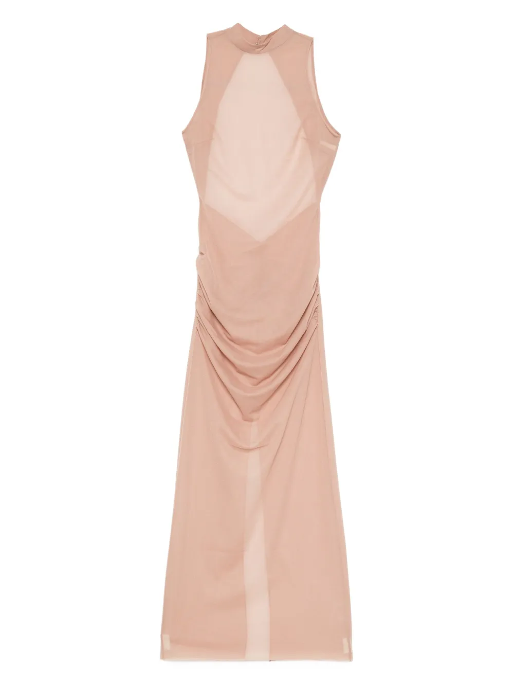 SIR. gathered-detail mock-neck maxi dress Beige